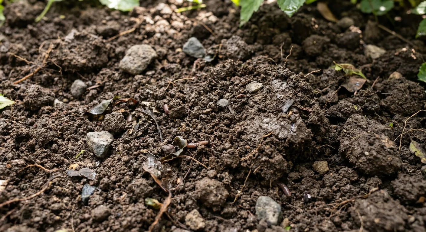 Tekstura gleby ogrodowej z naturalną wilgocią