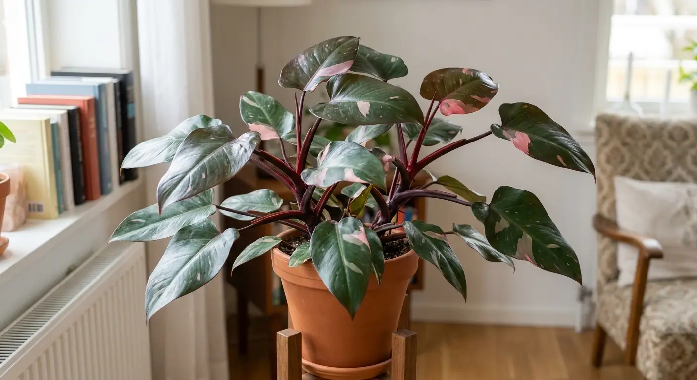 Filodendron czerwieniejący 'Pink Princess'